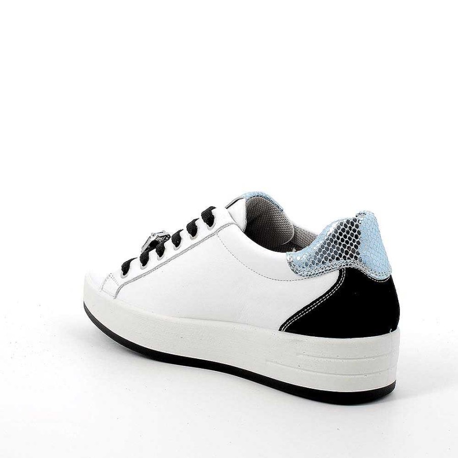 Igi&Co Sneakers In Pelle Da Donna Bianco-Nero Sneakers