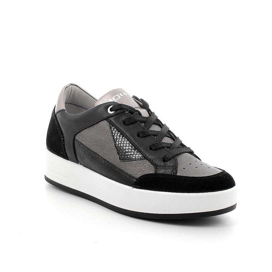 Igi&Co Sneakers In Pelle Da Donna Nero Sneakers