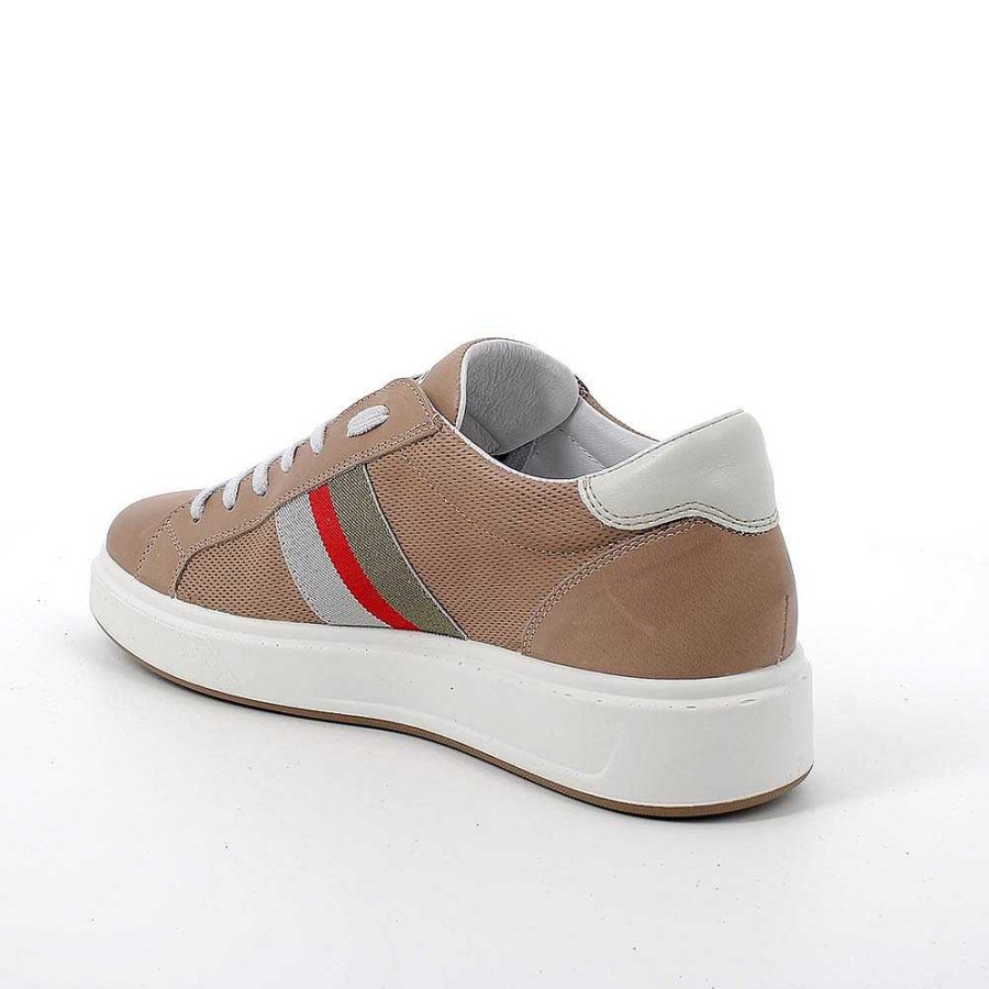 Igi&Co Sneakers In Pelle Da Uomo Taupe-Ghiaccio Sneakers