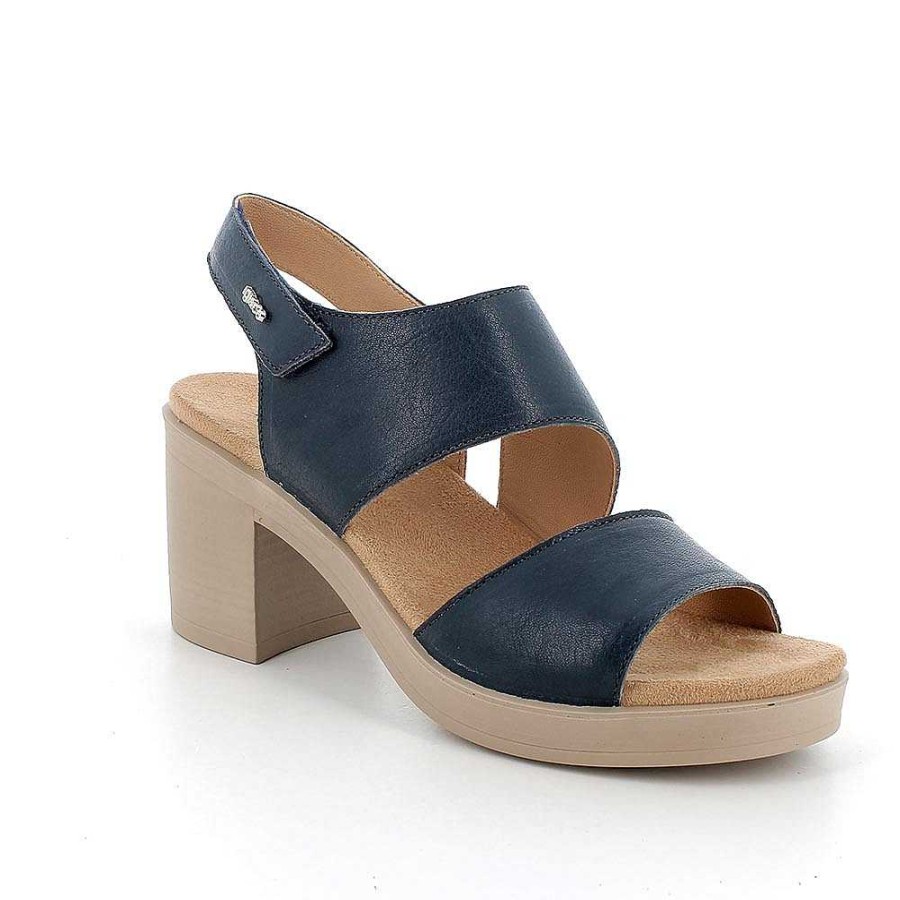 Igi&Co Sandali Con Tacco In Pelle Da Donna Navy Scarpe Con Tacco