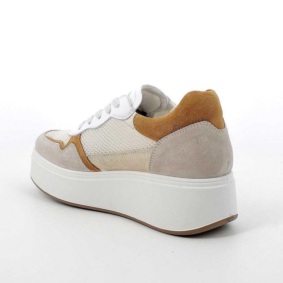 Igi&Co Sneakers Con Zeppa Da Donna Beige Zeppe