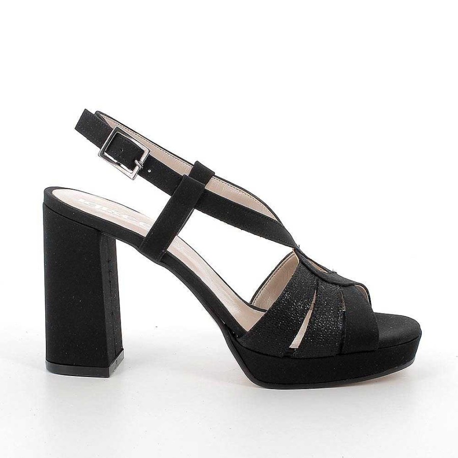 Igi&Co Sandali Con Tacco E Plateau Da Donna Nero Scarpe Con Tacco