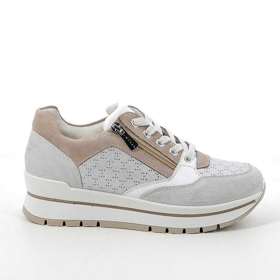 Igi&Co Sneakers In Pelle Da Donna Cristal-Argento Sneakers