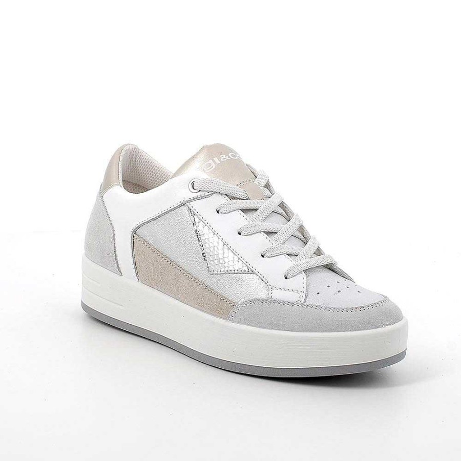 Igi&Co Sneakers In Pelle Da Donna Cristal-Argento Sneakers