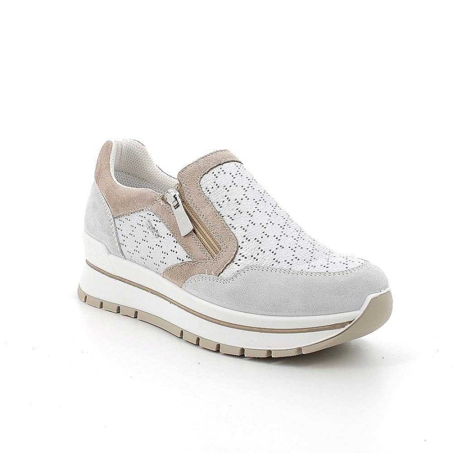 Igi&Co Sneakers In Pelle Da Donna Cristal-Argento Sneakers