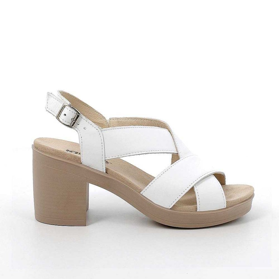 Igi&Co Sandali Con Tacco In Pelle Da Donna Bianco Scarpe Con Tacco