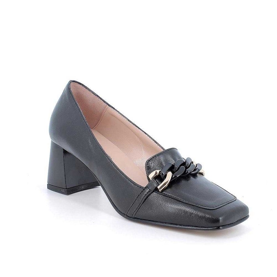 Igi&Co Decollete Con Tacco In Pelle Da Donna Nero Scarpe Con Tacco