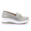 Igi&Co Mocassini Con Zeppa In Pelle Da Donna Platino Mocassini E Slip On