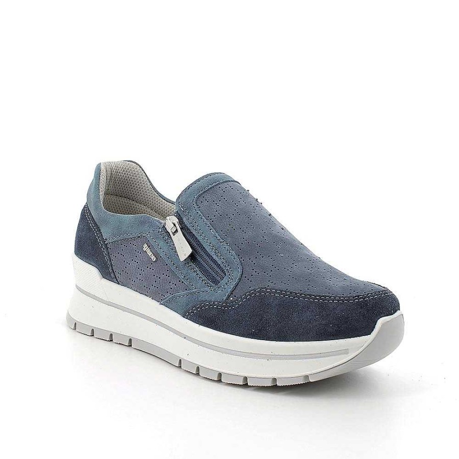 Igi&Co Sneakers In Pelle Da Donna Jeans-Avio Sneakers