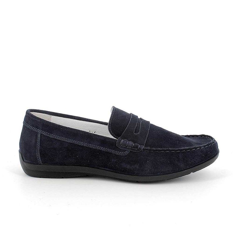 Igi&Co Mocassini In Pelle Da Uomo Blu Mocassini E Scarpe Basse