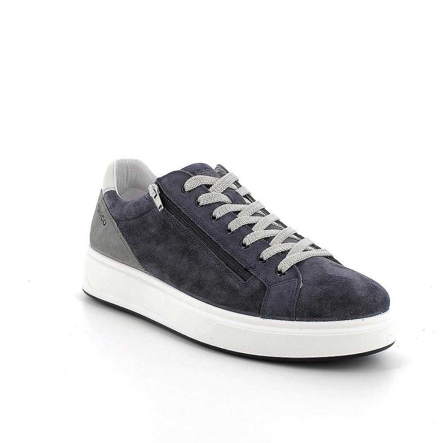 Igi&Co Sneakers In Pelle Da Uomo Jeans Sneakers