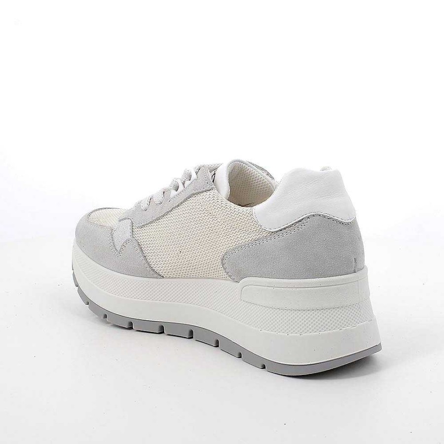 Igi&Co Sneakers Con Zeppa Da Donna Cristal-Bianco Zeppe