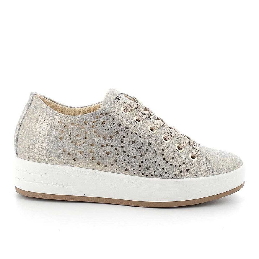 Igi&Co Sneakers In Pelle Da Donna Platino Sneakers