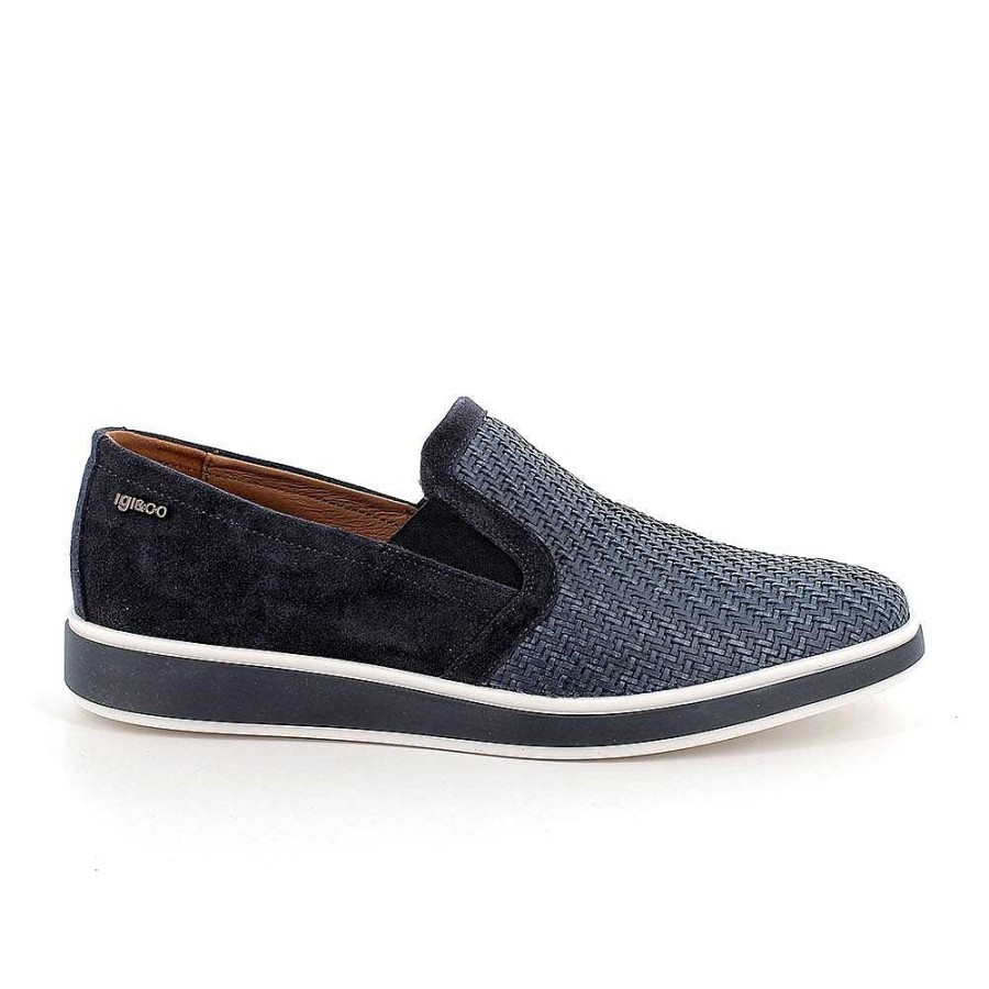 Igi&Co Slip On Da Uomo Blu Mocassini E Scarpe Basse