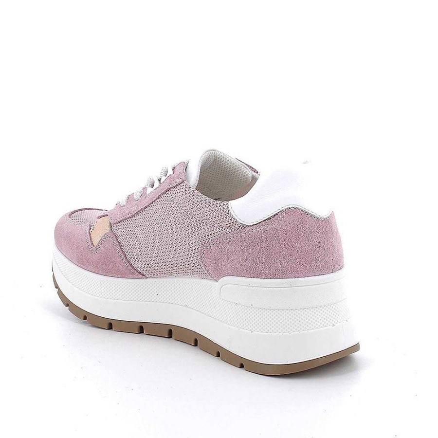 Igi&Co Sneakers Con Zeppa Da Donna Rosa-Chiffon Zeppe