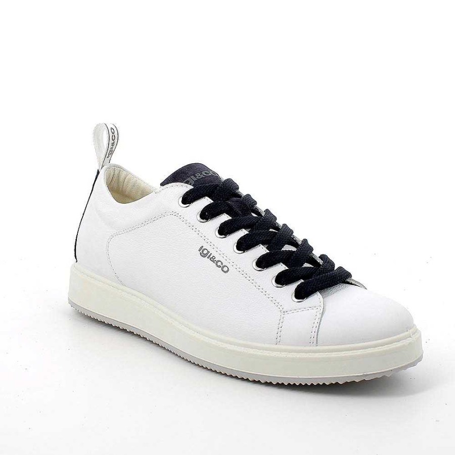 Igi&Co Sneakers In Pelle Da Uomo Bianco Sneakers