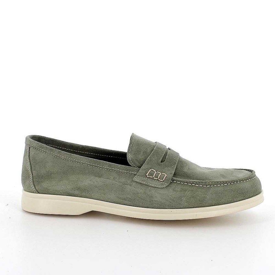 Igi&Co Mocassini In Pelle Da Uomo Verde Militare Mocassini E Scarpe Basse