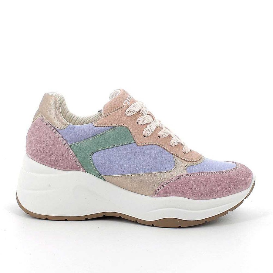 Igi&Co Sneakers Con Zeppa Da Donna Chiffon-Indaco Zeppe