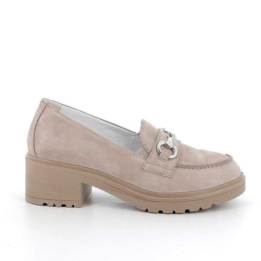 Igi&Co Mocassini Con Tacco In Pelle Da Donna Visone Scarpe Con Tacco