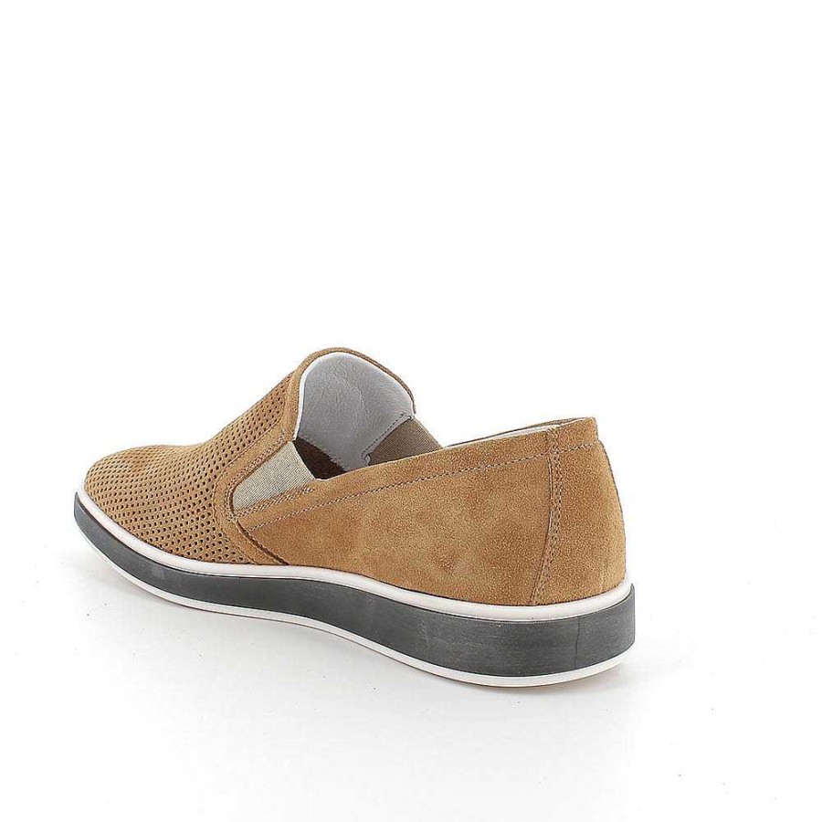 Igi&Co Slip On In Pelle Da Uomo Cuoio Mocassini E Scarpe Basse