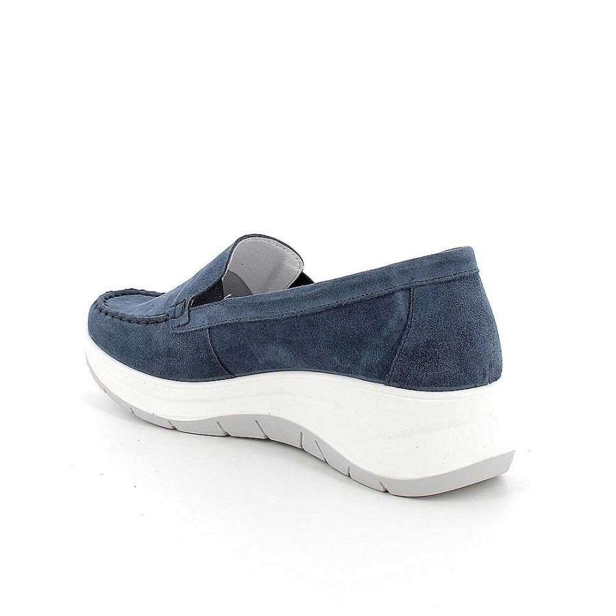 Igi&Co Mocassini Con Zeppa In Pelle Da Donna Jeans Mocassini E Slip On