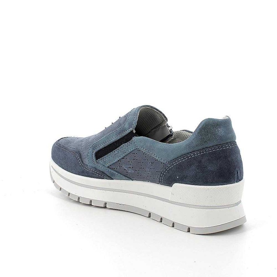 Igi&Co Sneakers In Pelle Da Donna Jeans-Avio Sneakers