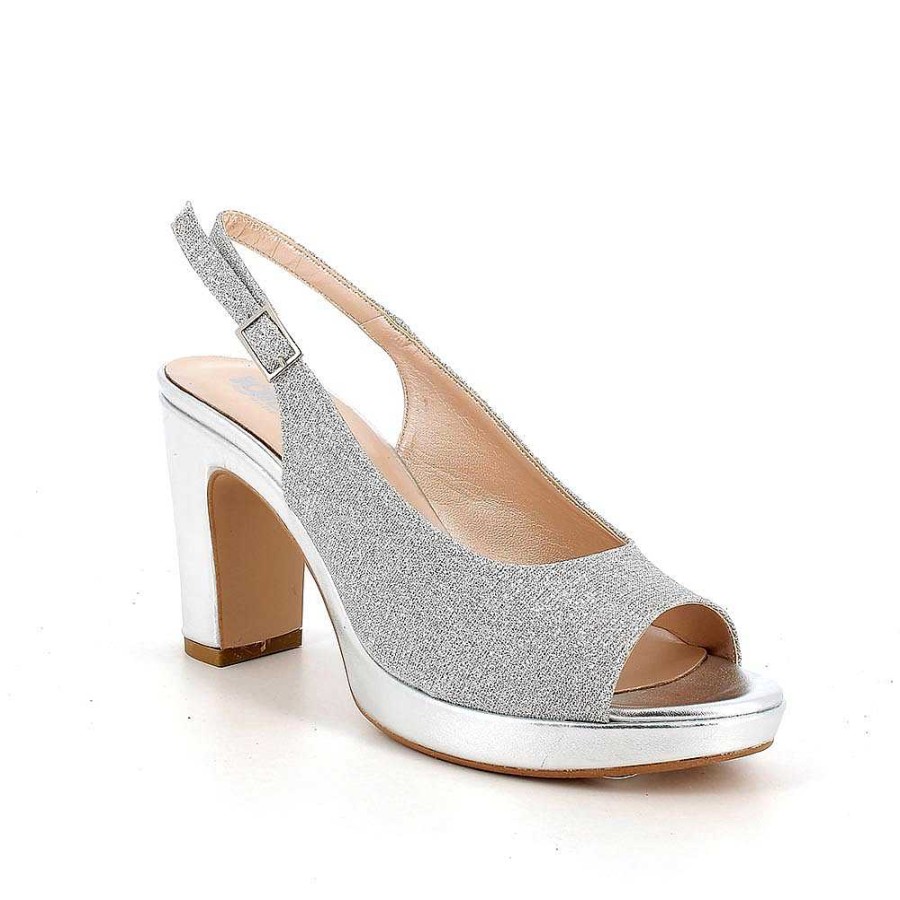 Igi&Co Sandali Con Tacco E Plateau Da Donna Silver Scarpe Con Tacco