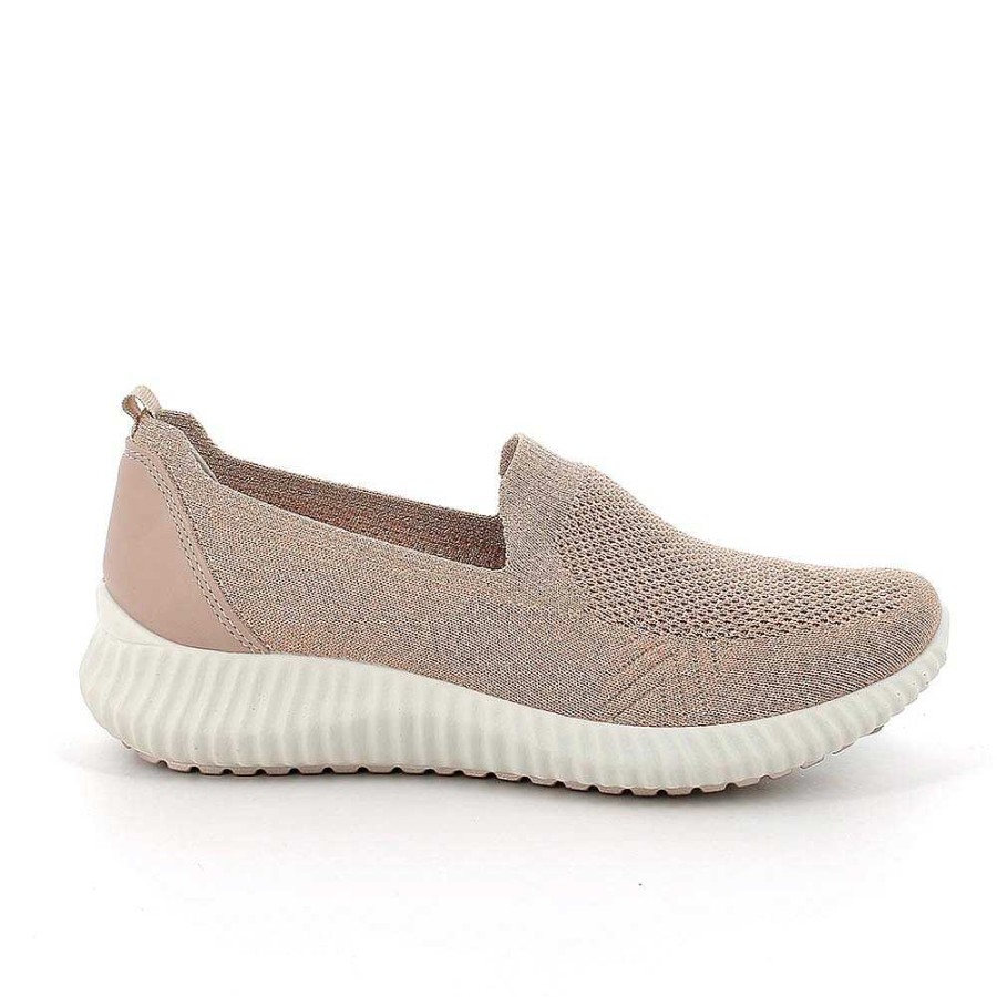 Igi&Co Sneakers Calzino Da Donna Cipria-Platino Mocassini E Slip On