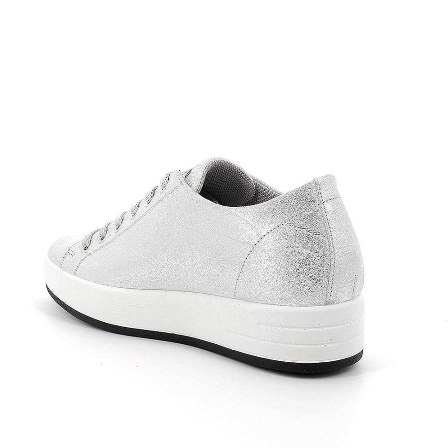 Igi&Co Sneakers In Pelle Da Donna Argento Sneakers