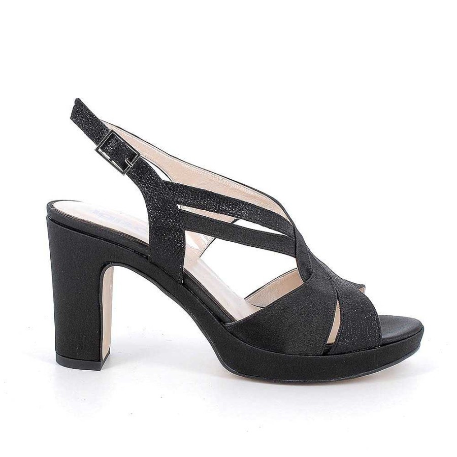 Igi&Co Sandali Con Tacco E Plateau Da Donna Nero Scarpe Con Tacco