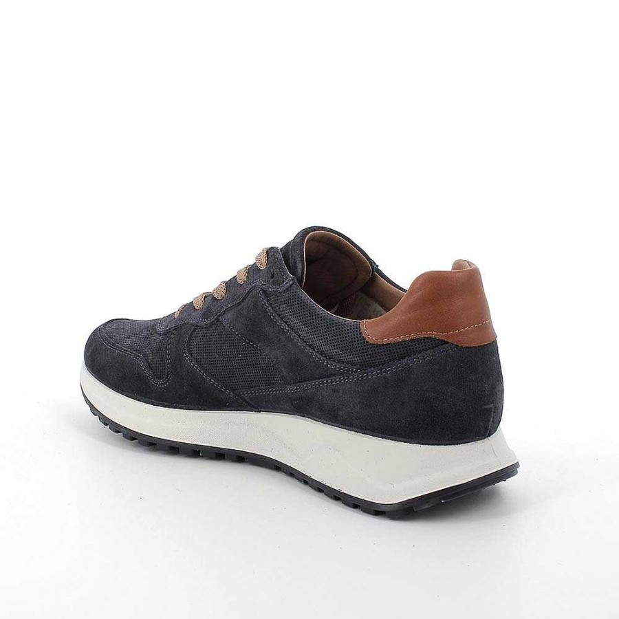 Igi&Co Sneakers Gore-Tex In Pelle Da Uomo Blu Sneakers