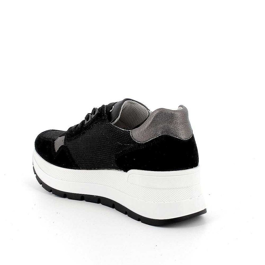 Igi&Co Sneakers Con Zeppa Da Donna Nero Zeppe