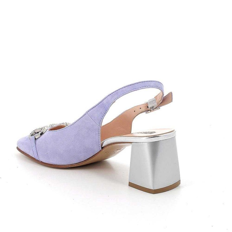 Igi&Co Decollete Con Cinturino Posteriore In Pelle Da Donna Lavanda Scarpe Con Tacco