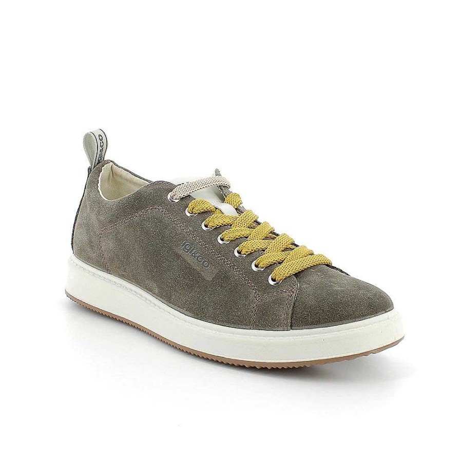 Igi&Co Sneakers In Pelle Da Uomo Verde Militare Sneakers