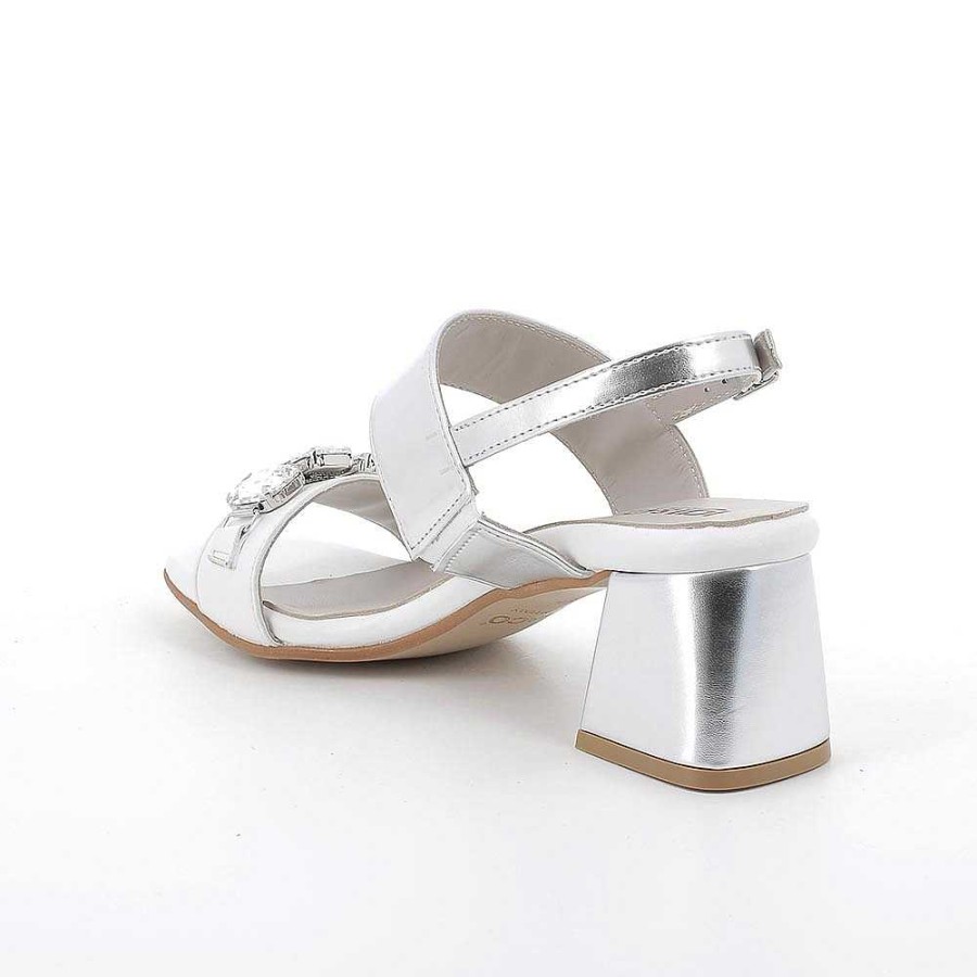 Igi&Co Sandali Con Tacco Da Donna Argento-Bianco Scarpe Con Tacco