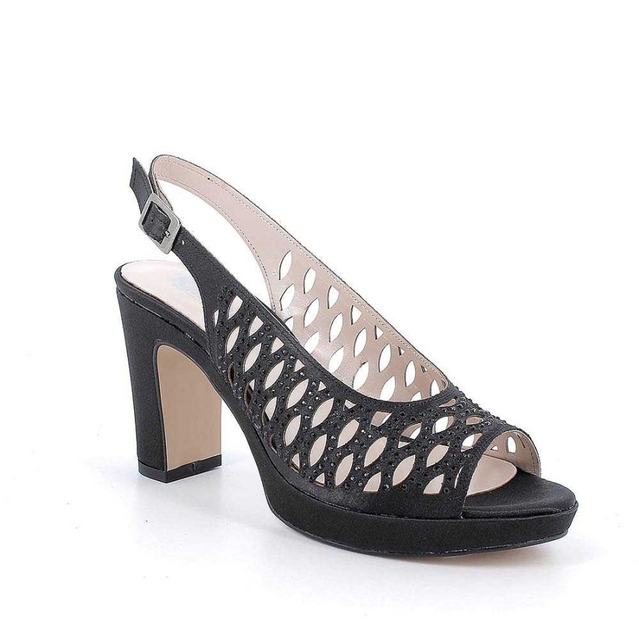 Igi&Co Sandali Con Tacco E Plateau Da Donna Nero Scarpe Con Tacco