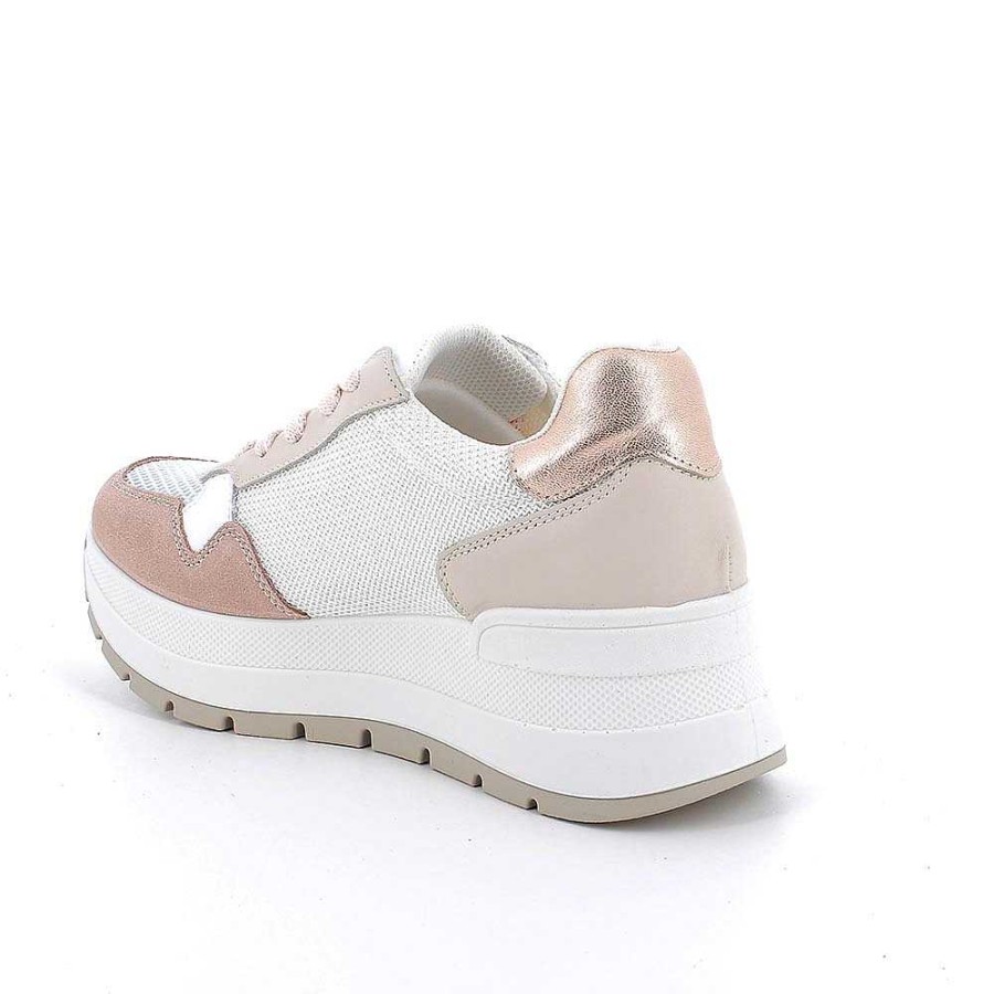 Igi&Co Sneakers Con Zeppa Da Donna Skin-Bianco Zeppe