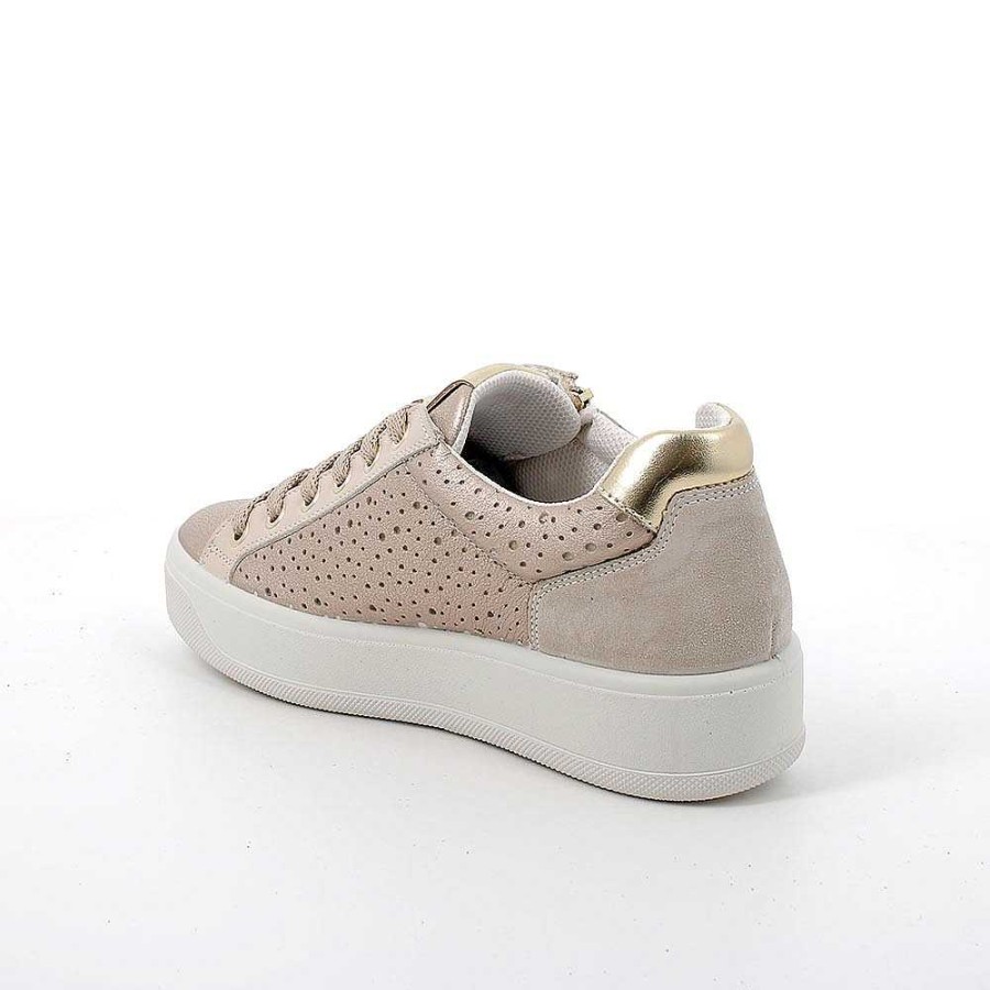 Igi&Co Sneakers In Pelle Da Donna Champagne Sneakers