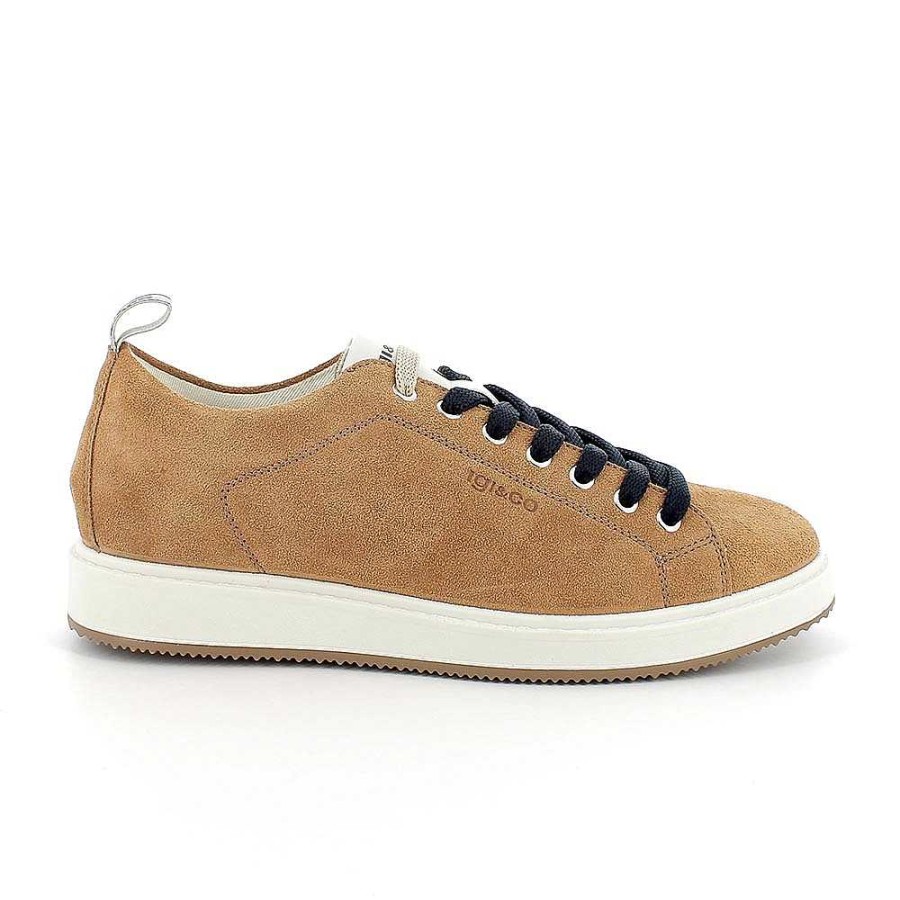 Igi&Co Sneakers In Pelle Da Uomo Cuoio Sneakers