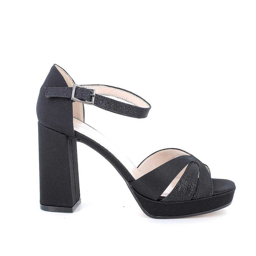 Igi&Co Sandali Con Tacco E Plateau Da Donna Nero Scarpe Con Tacco