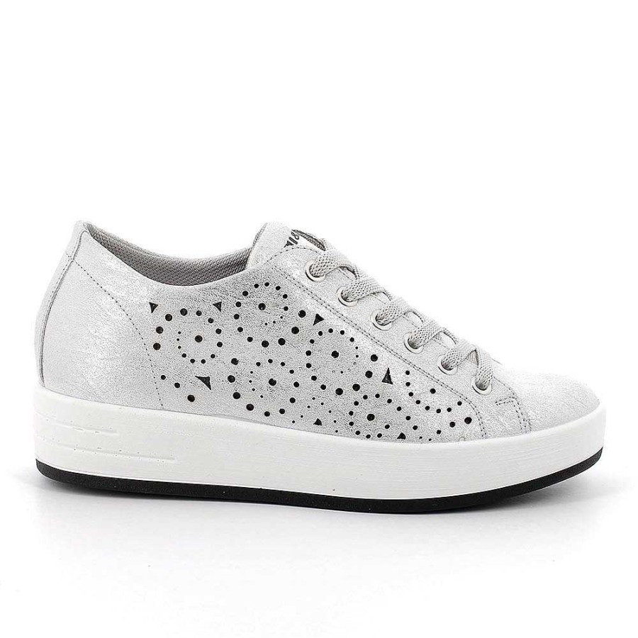 Igi&Co Sneakers In Pelle Da Donna Argento Sneakers