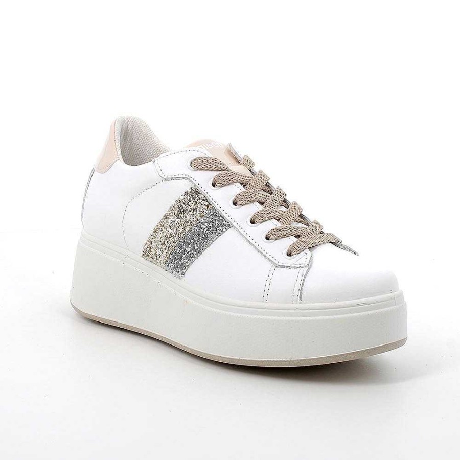 Igi&Co Sneakers Con Zeppa In Pelle Da Donna Bianco Zeppe