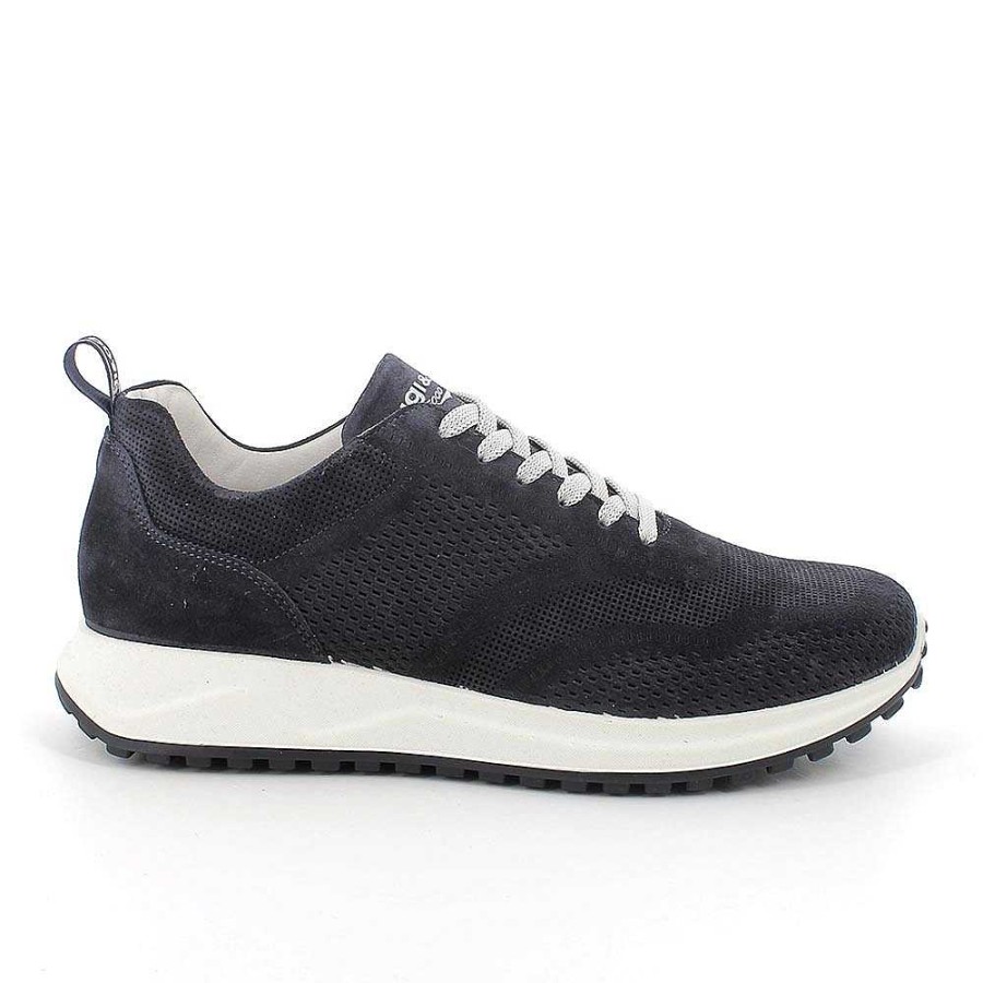 Igi&Co Sneakers In Pelle Da Uomo Blu Sneakers