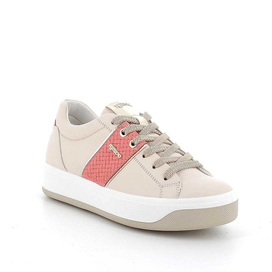 Igi&Co Sneakers In Pelle Da Donna Ecru Sneakers