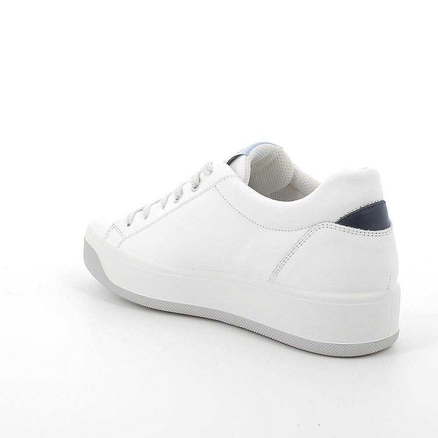 Igi&Co Sneakers In Pelle Da Donna Bianco-Blu Sneakers