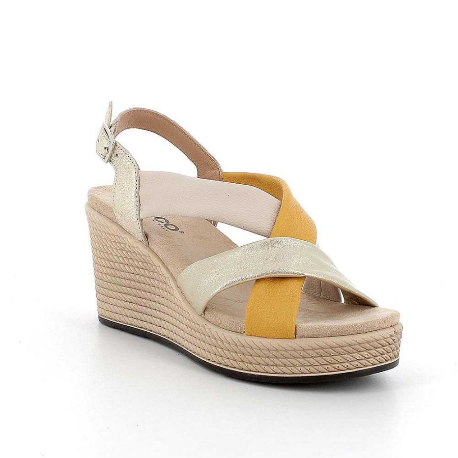 Igi&Co Sandali Con Zeppa Da Donna Platino-Beige Chiaro Zeppe