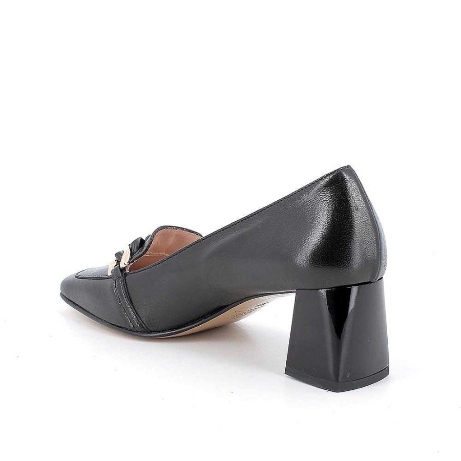 Igi&Co Decollete Con Tacco In Pelle Da Donna Nero Scarpe Con Tacco