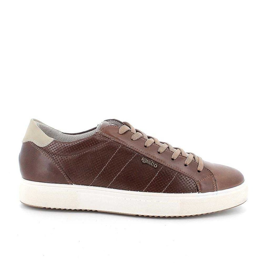 Igi&Co Sneakers In Pelle Da Uomo Fango Sneakers