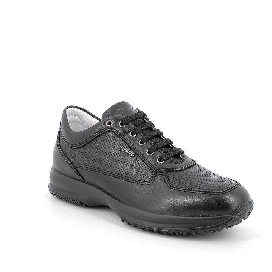 Igi&Co Sneakers In Pelle Da Uomo Nero Sneakers