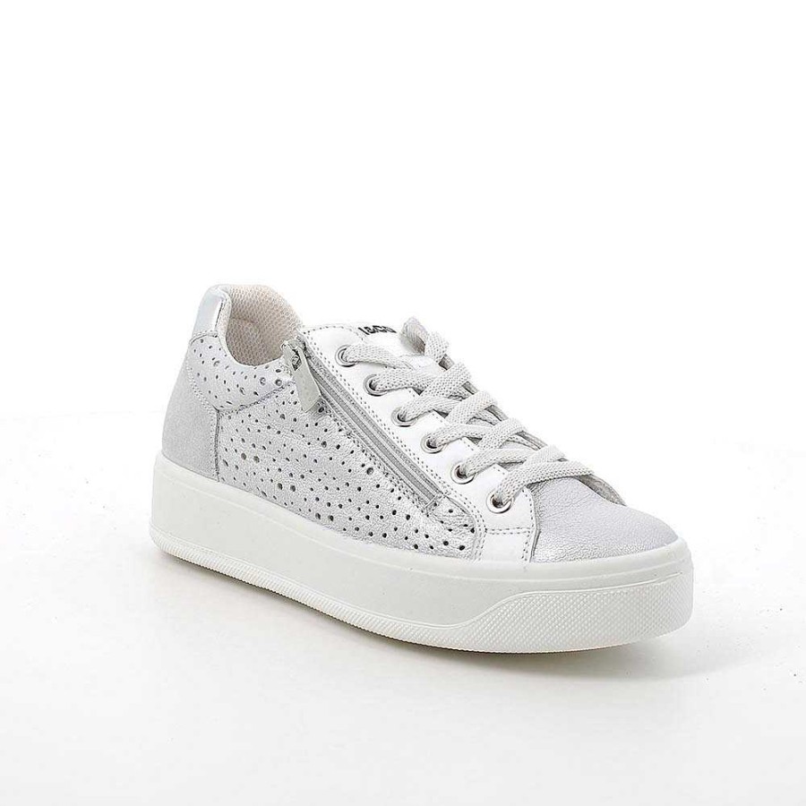 Igi&Co Sneakers In Pelle Da Donna Argento Sneakers